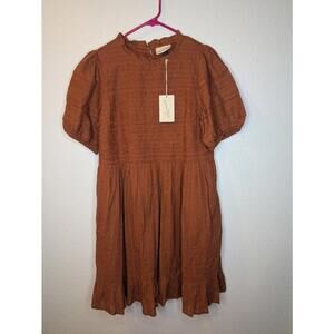 Universal Thread burnt orange cotton boho dress Small